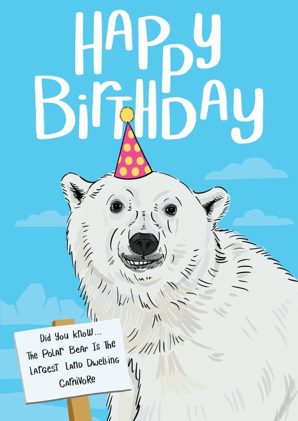 polar bear Birthday Card 17586 created by Wit & Wisdom