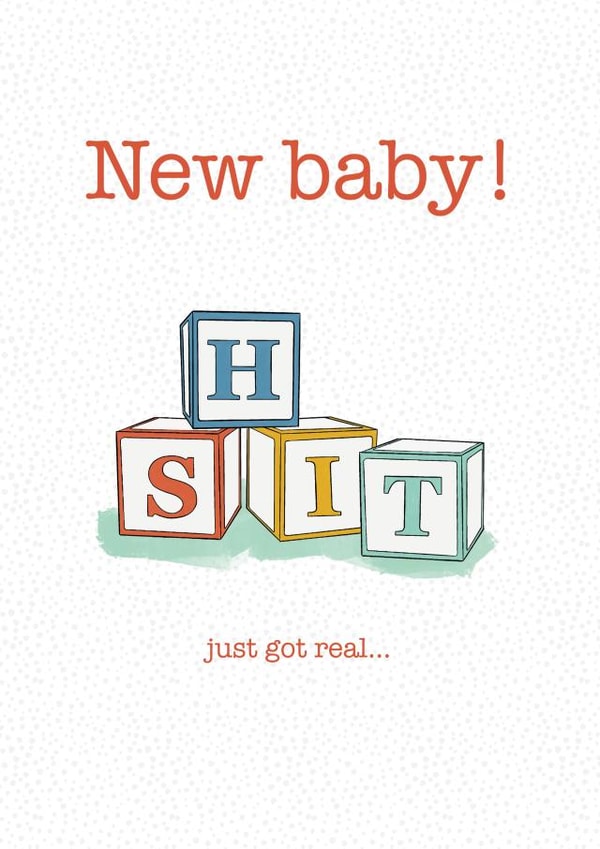 Funny new baby card created by Noura Mokhtar