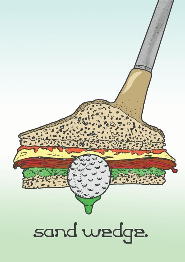 sand wedge Father's Day Card 16509 created by Pickle Pig Designs