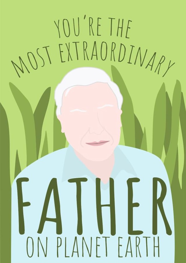 David Attenborough Nature Father's Day Card 37435 created by PopDogShop