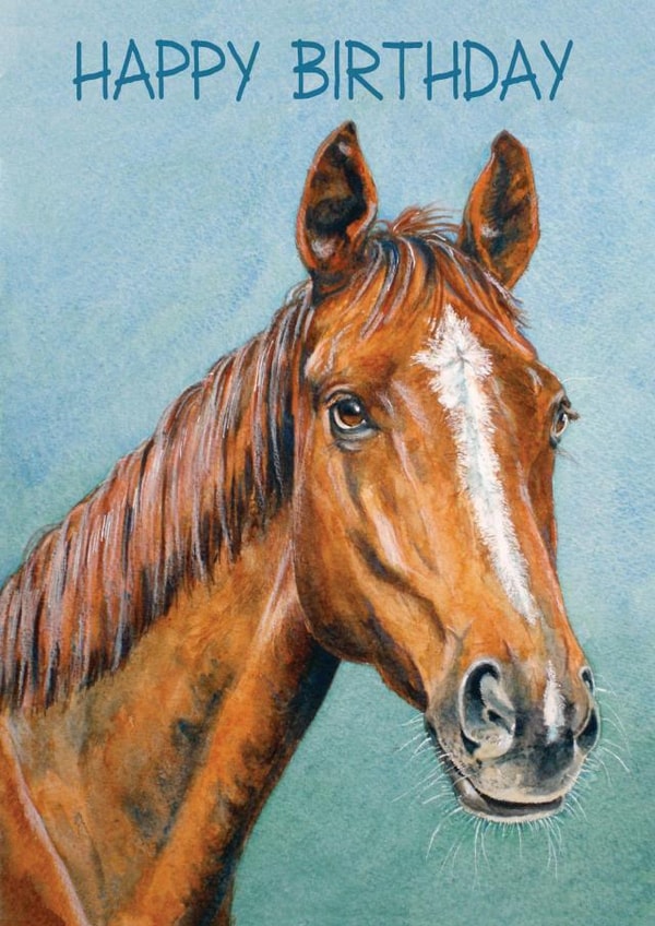 horse painting Birthday Card 12548 created by Richard Marsh Art
