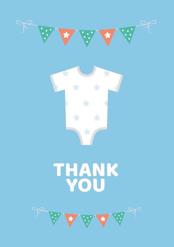 Baby Themed Thank You Card 1000 created by Tangerine Lamp