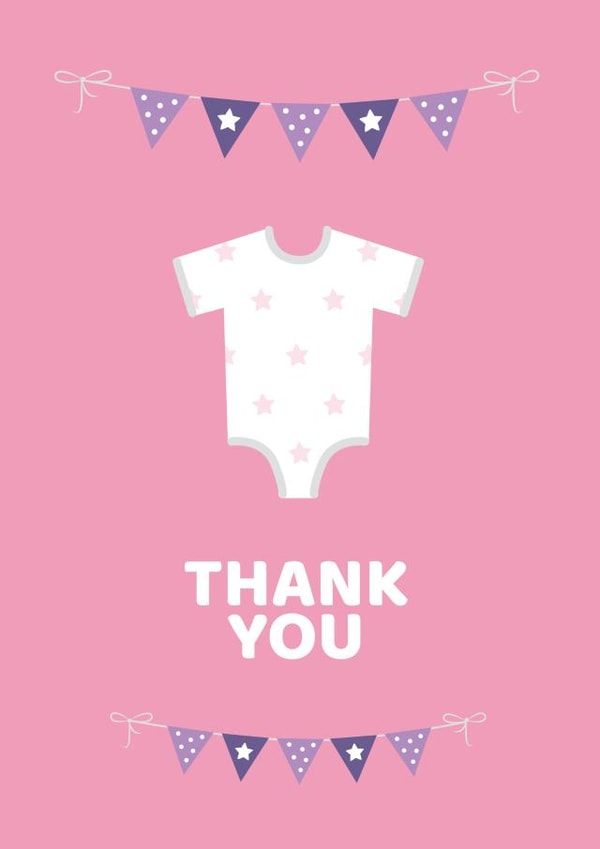 Baby Themed Thank You Card 1001 created by Tangerine Lamp