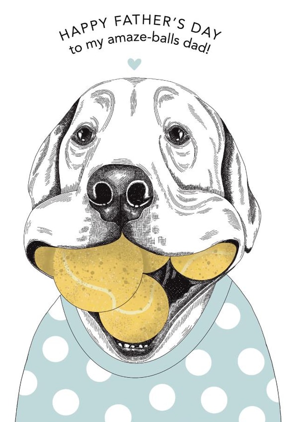 dad fathers day Father's Day Card 8316 created by Dotty Dog Art
