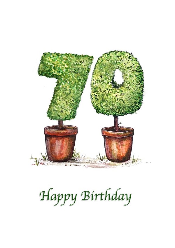 70 70th Birthday Card 6857 created by Nancy Alford
