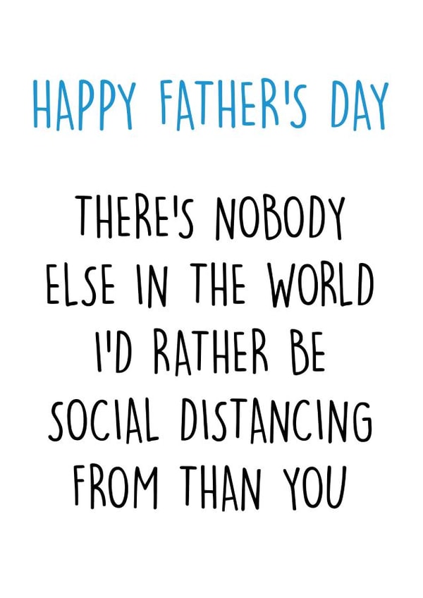 social distancing Father's Day Card 31604 created by Pack a Punch Designs