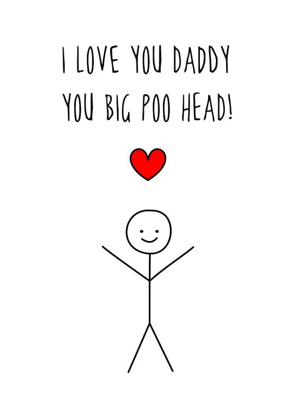 Big poo head Father's Day card created by Hurrah For Gin