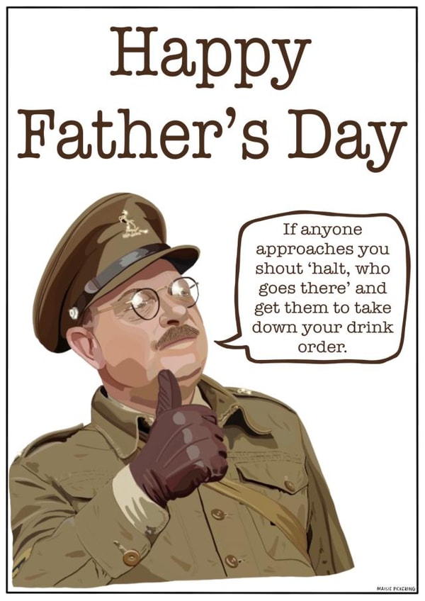 Dads Army Captain Mainwaring created by Amaisin’ cards