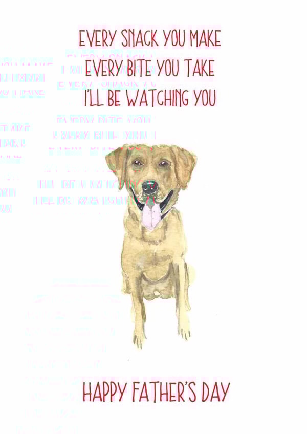 Every snack you make Father's Day card 1012 created by Sarah Maddox