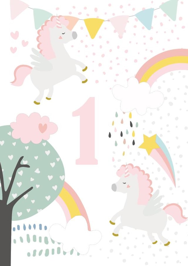 1st birthday first birthday Birthday Card 11029 created by AK Designs