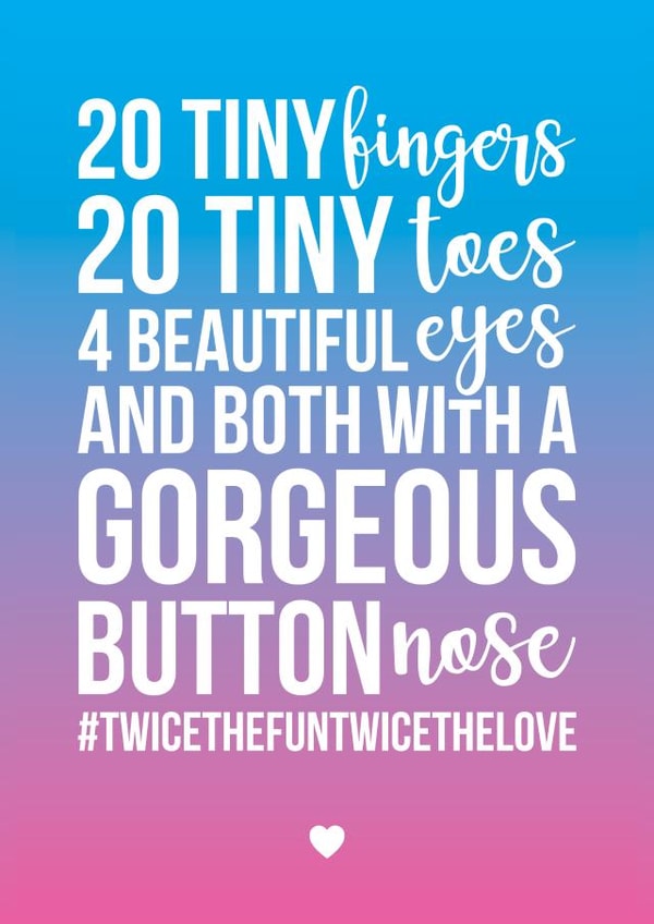 adult typography New Baby Card 39586 created by A Piece of HeART UK