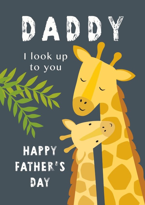Daddy Giraffe Father's Day Card 40572 created by Klara Hawkins