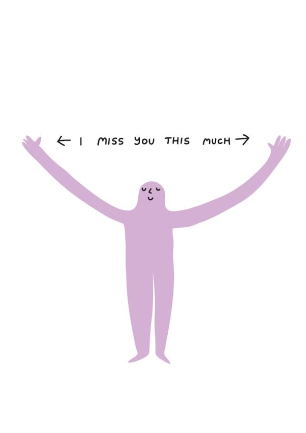 miss you thinking of you Just because Card 16626 created by Natalie Byrne