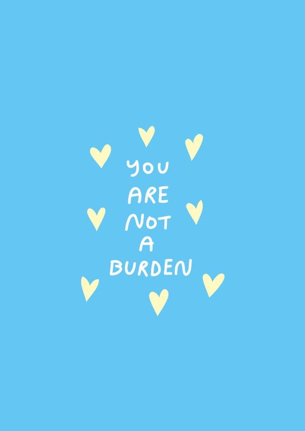 mental health love you Just because Card 16629 created by Natalie Byrne