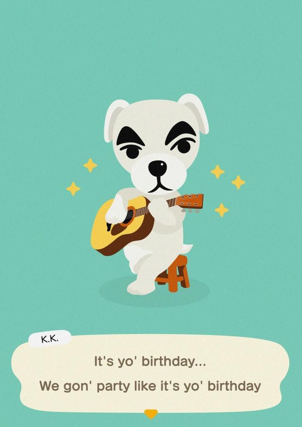 animal crossing nintendo Birthday Card 11693 created by Rishi