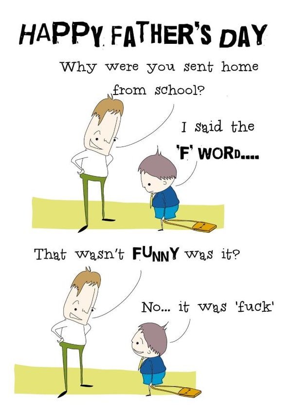 f word Father's Day Card 14923 created by Quitting Hollywood