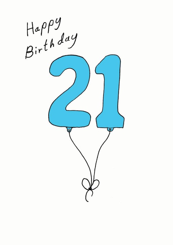 21 21st Birthday Card 7080 created by A Ray of Sunshine Cards