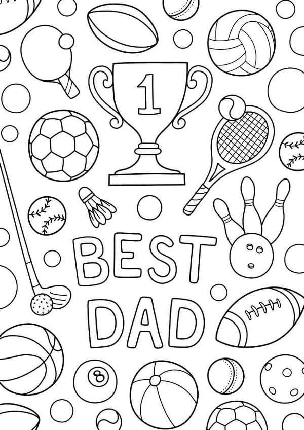 Best Dad colour in card created by Hazel Fisher Creations
