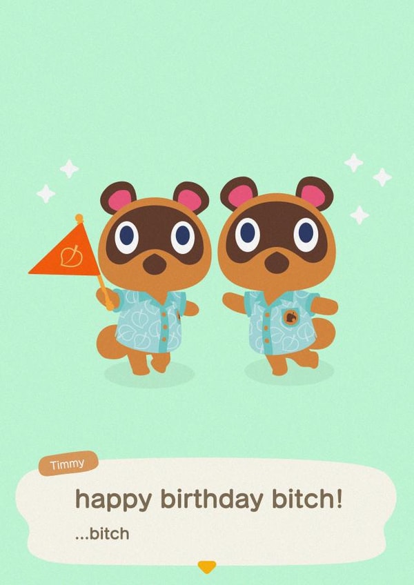 animal crossing nook Birthday Card 11694 created by Rishi
