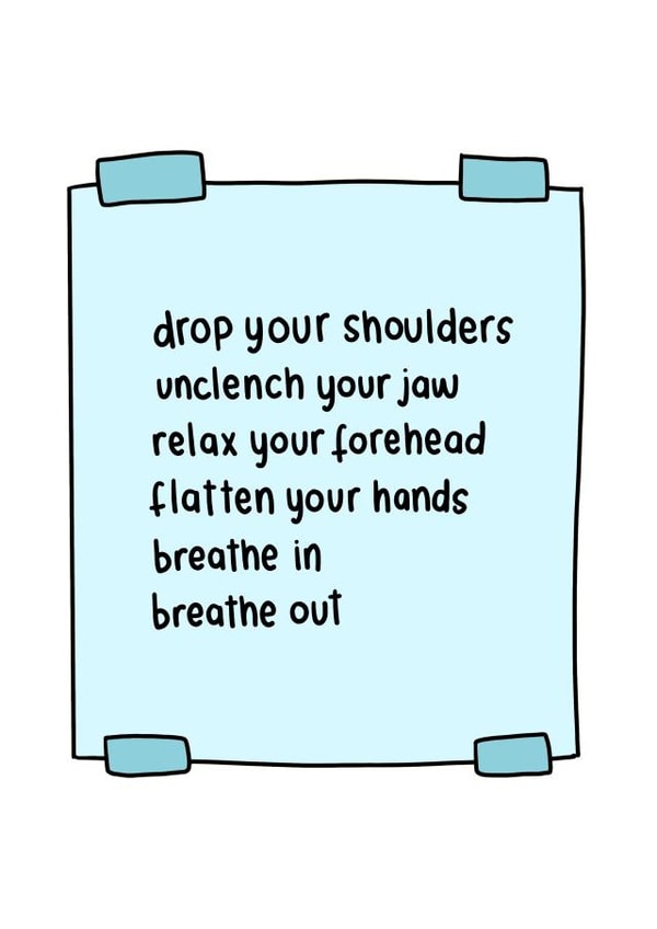 relax mental health Just because Card 13872 created by Mellow Doodles
