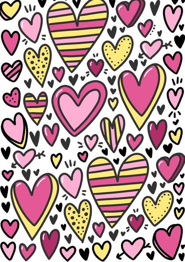 hearts heart Card 37462 created by Mellow Doodles