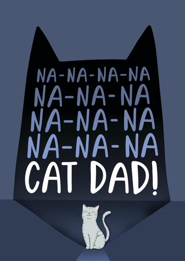 Cat Dad Father's Day card created by Inky in the Wild