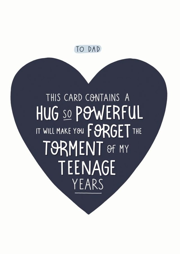 Hug Typography Father's Day Card 40548 created by Inky in the Wild