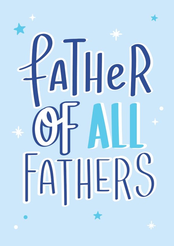 Father of all fathers modern Father's Day Card 33009 created by Print is the New Black