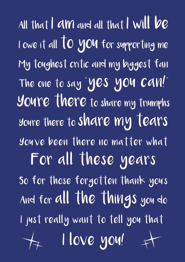 I Love You Mum/Dad created by Rhymes To Remember