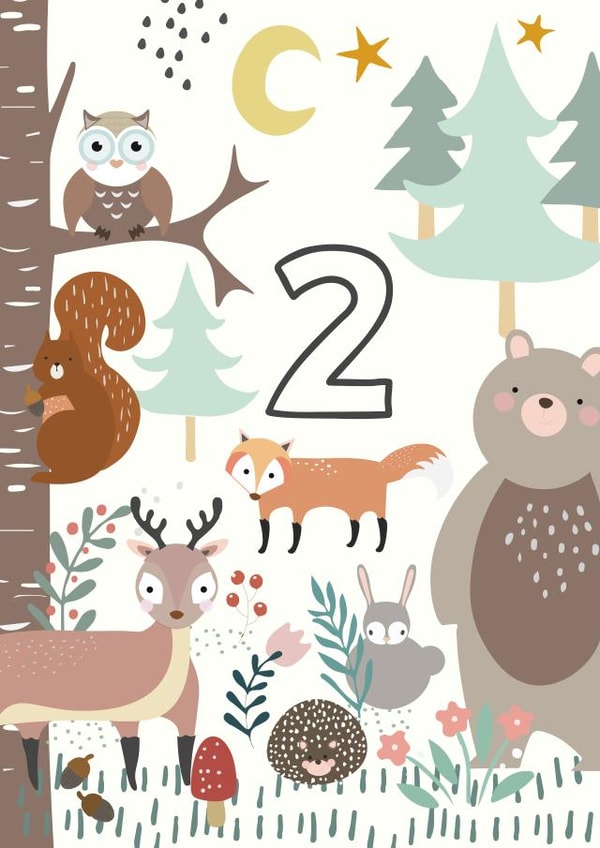 WOODLAND bear Birthday Card 11031 created by AK Designs