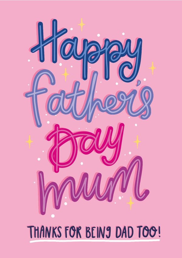 fathers day mum Father's Day Card 18051 created by katie illustrated