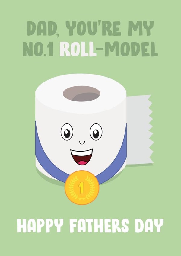 No.1 roll-model Father's Day card created by James Steer