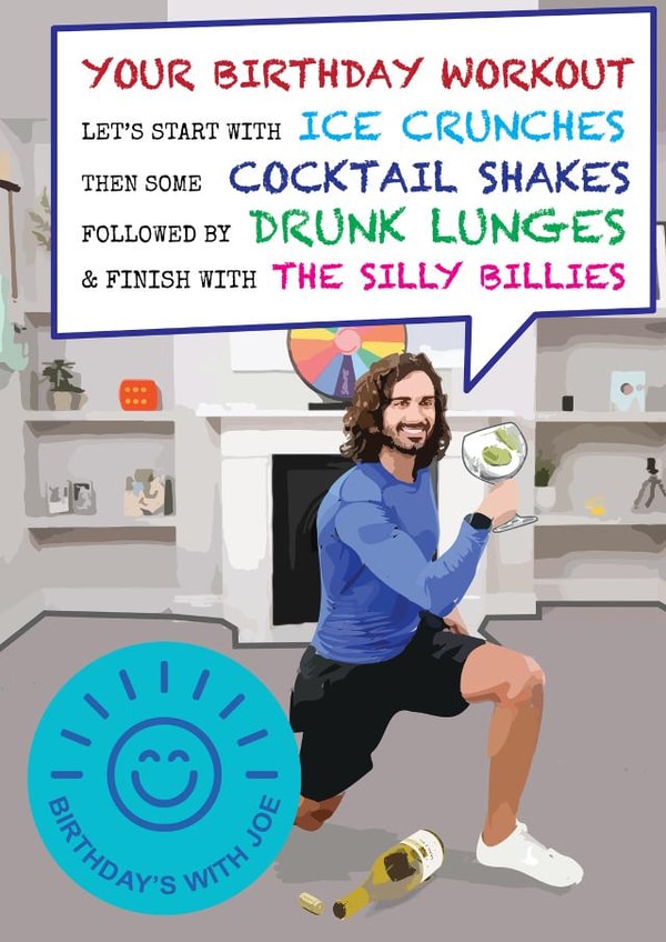 Joe wicks workout Birthday Card 42505 created by Close to the bone