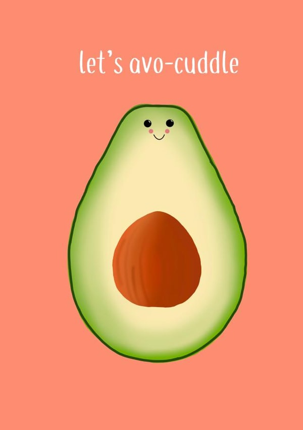 Avocado cuddle Card 41298 created by Alice-Rae Aesthetic