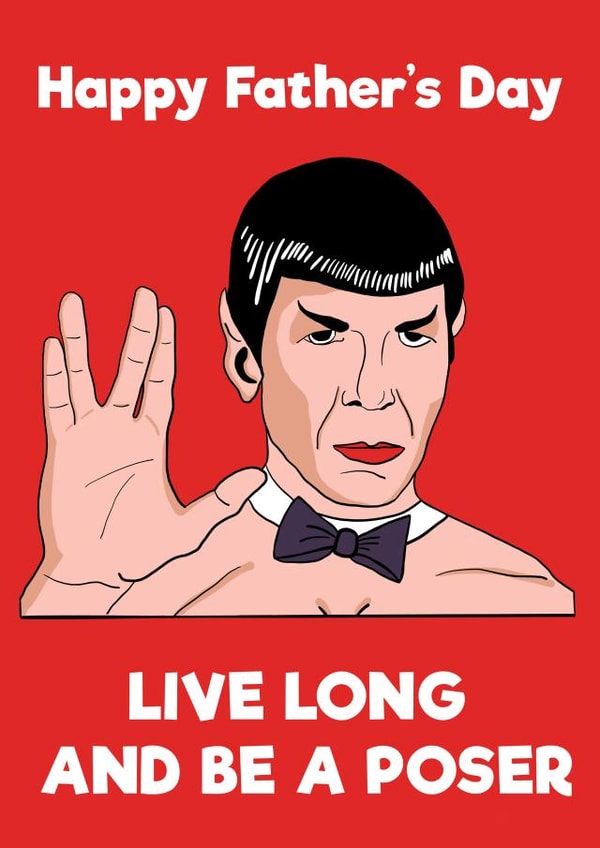 spock spok Father's Day Card 42981 created by PaperPiranha