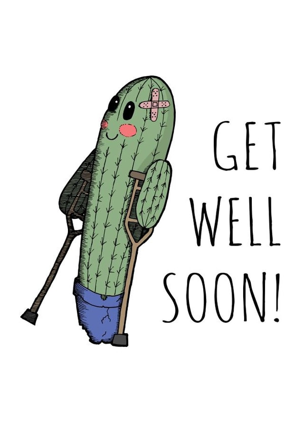 get well soon broken leg Get Well Card 18410 created by Printables Passions