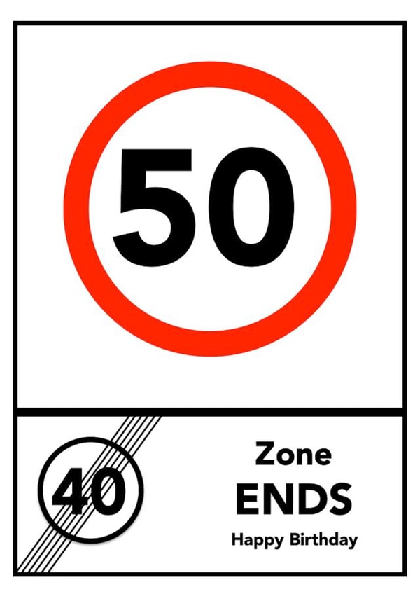 50 milestone Birthday Card 1738 created by Ha! Go on then