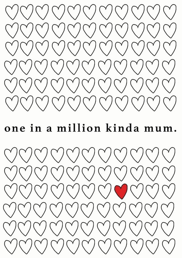 mother one in a million Mothers Day Card 18284 created by Paper + Pasture