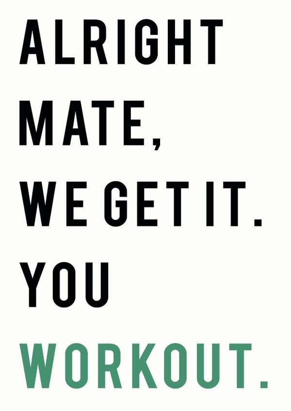 workout gym bunny Card 42957 created by Paper + Pasture