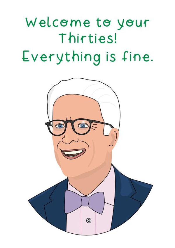 michael the good place Birthday Card 15851 created by Helen Bicknell