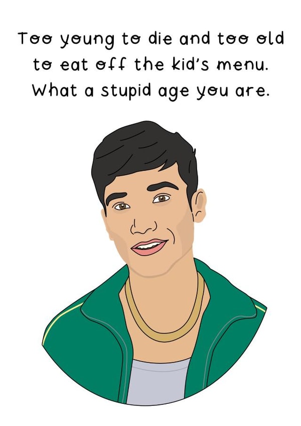 The good place stupid age Birthday Card 15852 created by Helen Bicknell