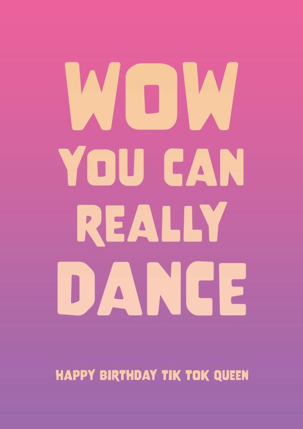 tiktok tik tok Birthday Card 18129 created by Cathy Cornish