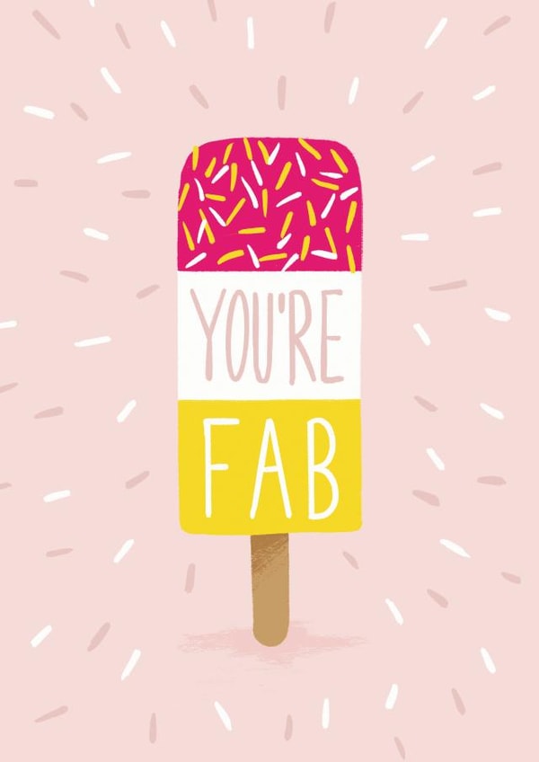 you're fab Thank You Card 18550 created by Rock Paper Scissors