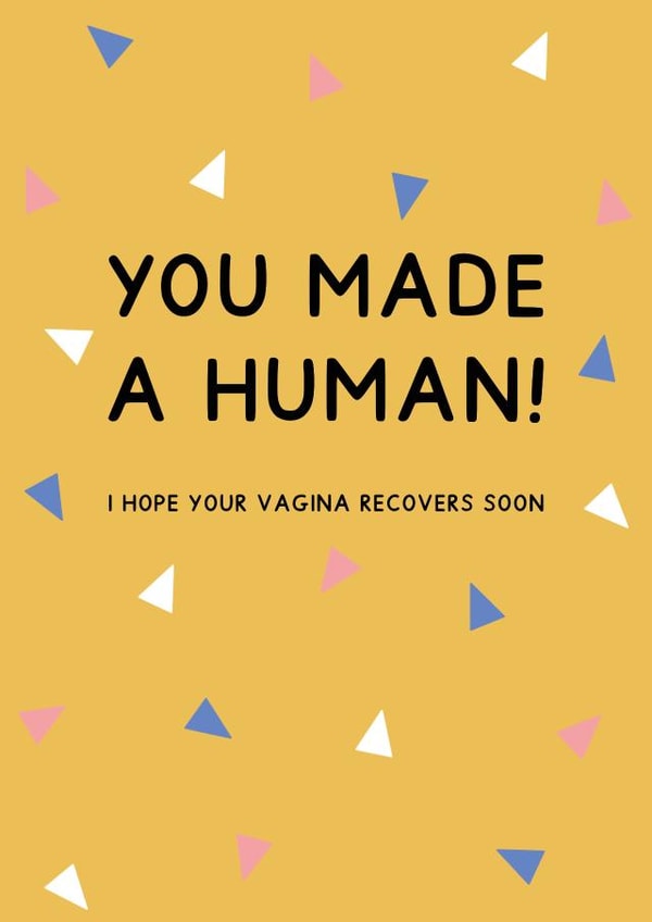 You Made a Human New Baby Card created by Jeff and the Squirrel