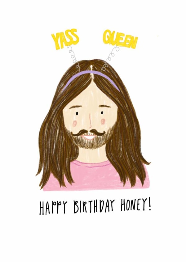 Fun Birthday Card - Jonathan Van Ness - Yass Queen created by Corrin Strain