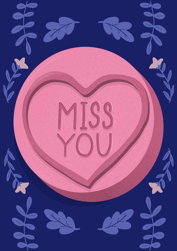 miss you missing you Just because Card 18264 created by Fab Bab