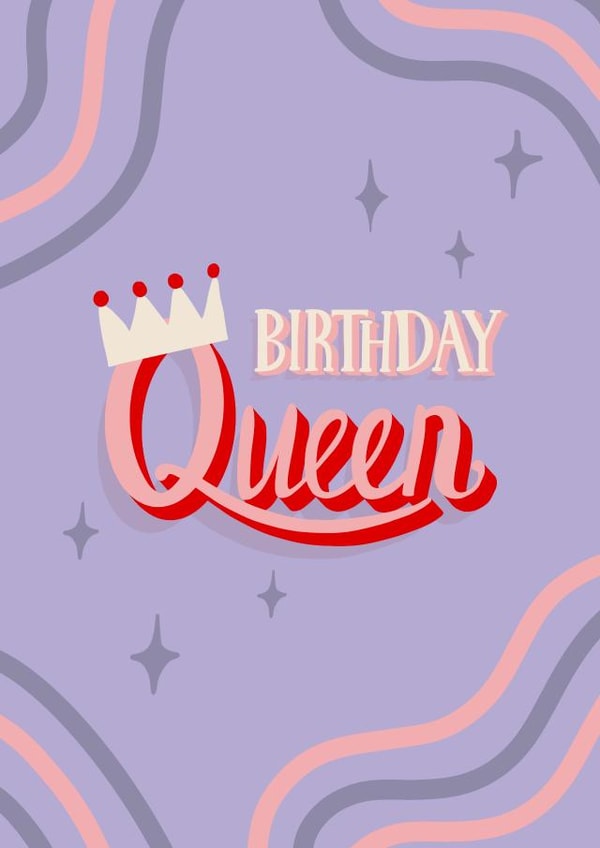 Queen Crown Birthday Card 18265 created by Fab Bab
