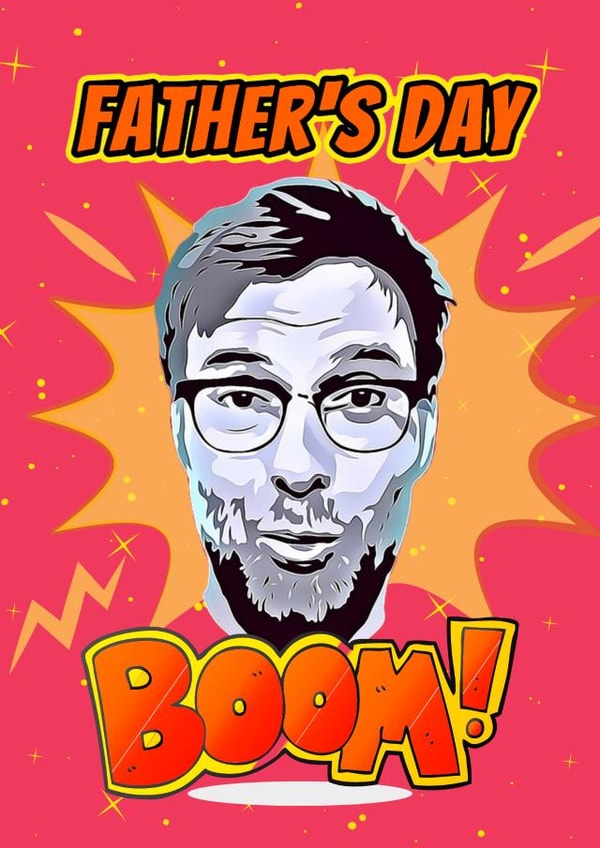 Jügen Klopp Father's Day card created by Original Fox Cards