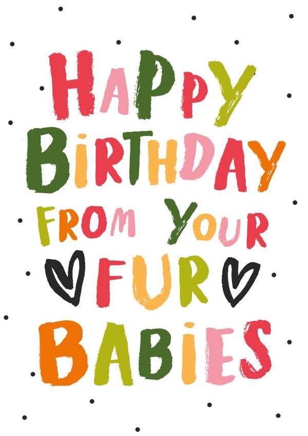 fur babies Birthday Card 18597 created by Poodle Pip