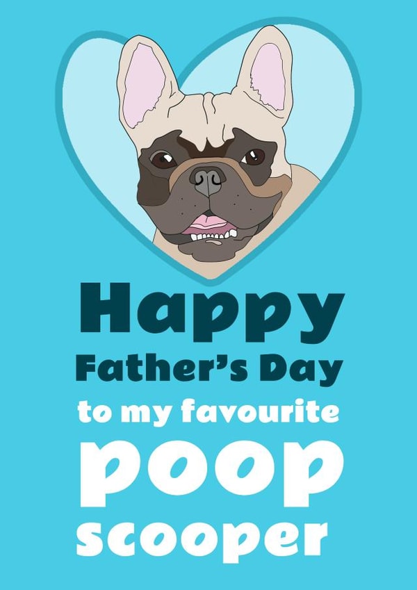 frenchie french bull dog Father's Day Card 6804 created by Dolli Does Design